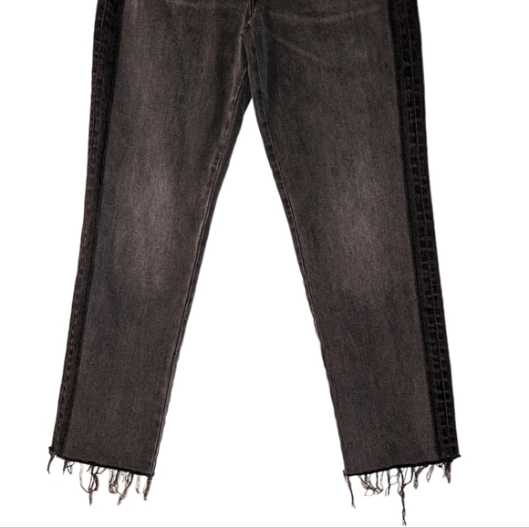 Madewell Classic Straight High Rise Cropped Frayed Hem Denim Jeans Size 25 - Picture 7 of 13